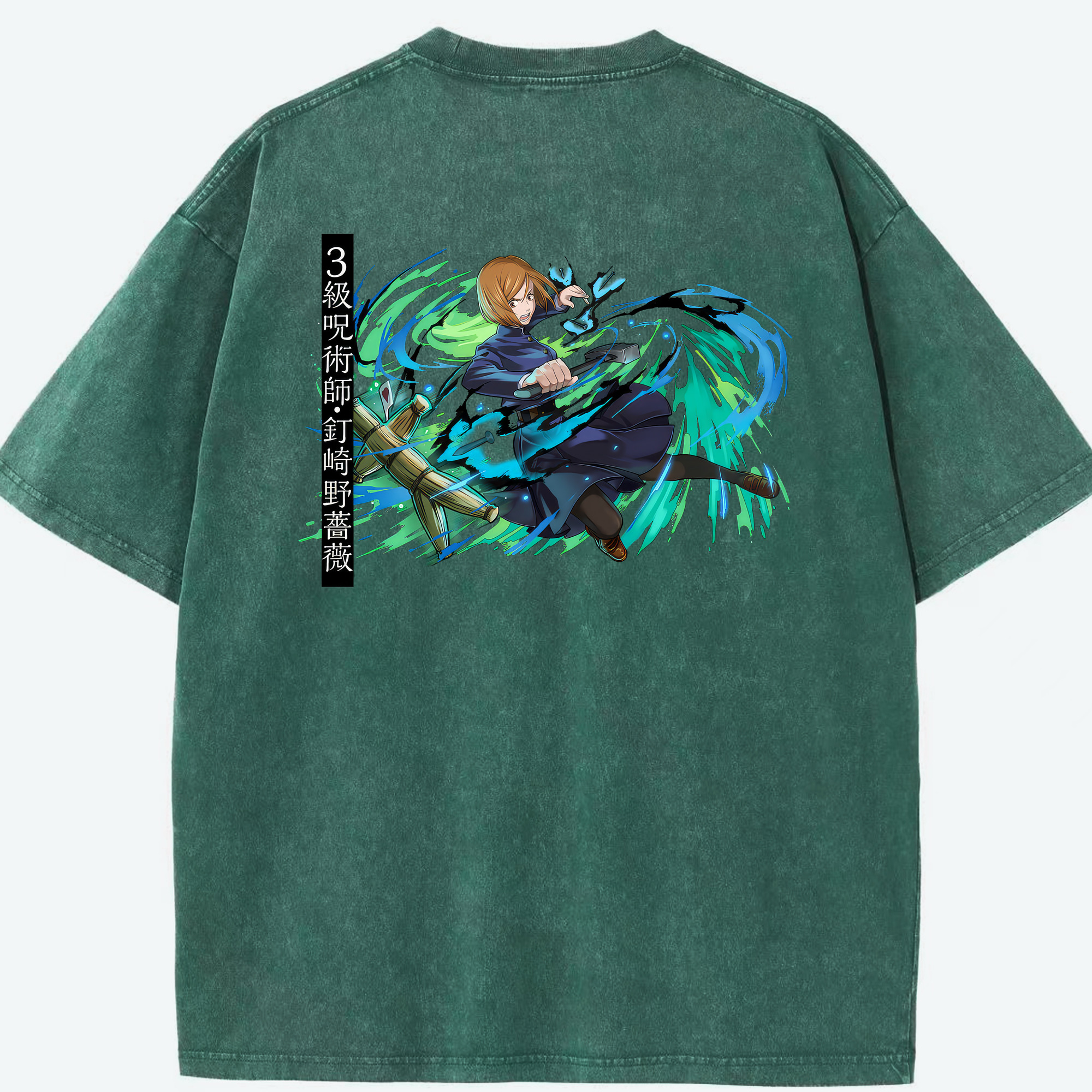 （画像用） 呪術廻戦 Jujutsu Kaisen 綿100% ヴィンテージ風 半袖Tシャツ（背面プリント）